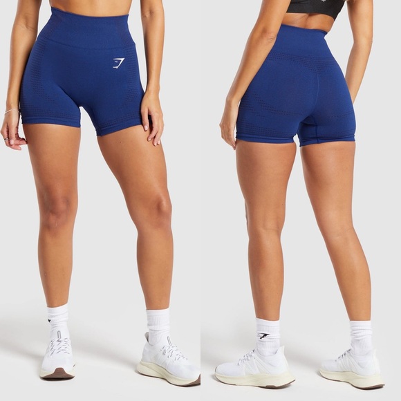 Gymshark Vital Compression Shorts in Stellar Blue Marl - S - Picture 1 of 8